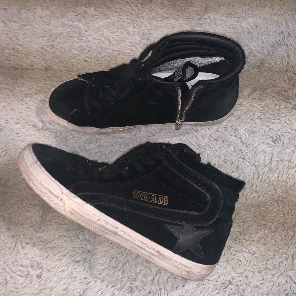 Black Golden Goose Slide Sneakers
